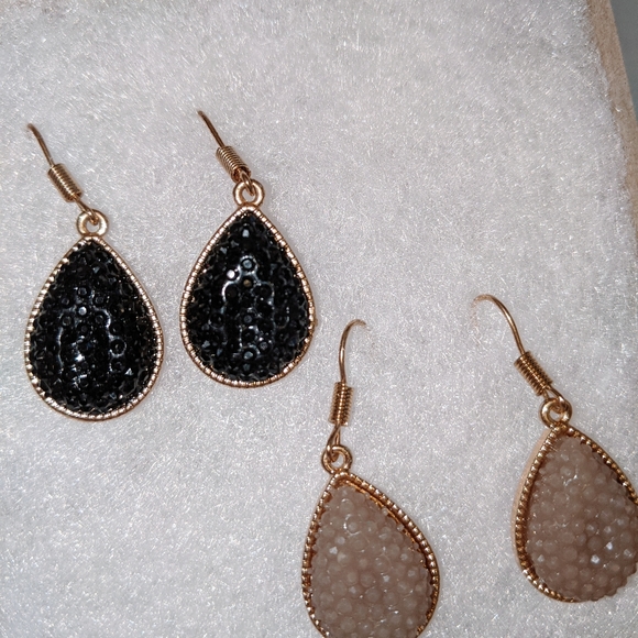 Two Rain Drop Earrings - Picture 2 of 8